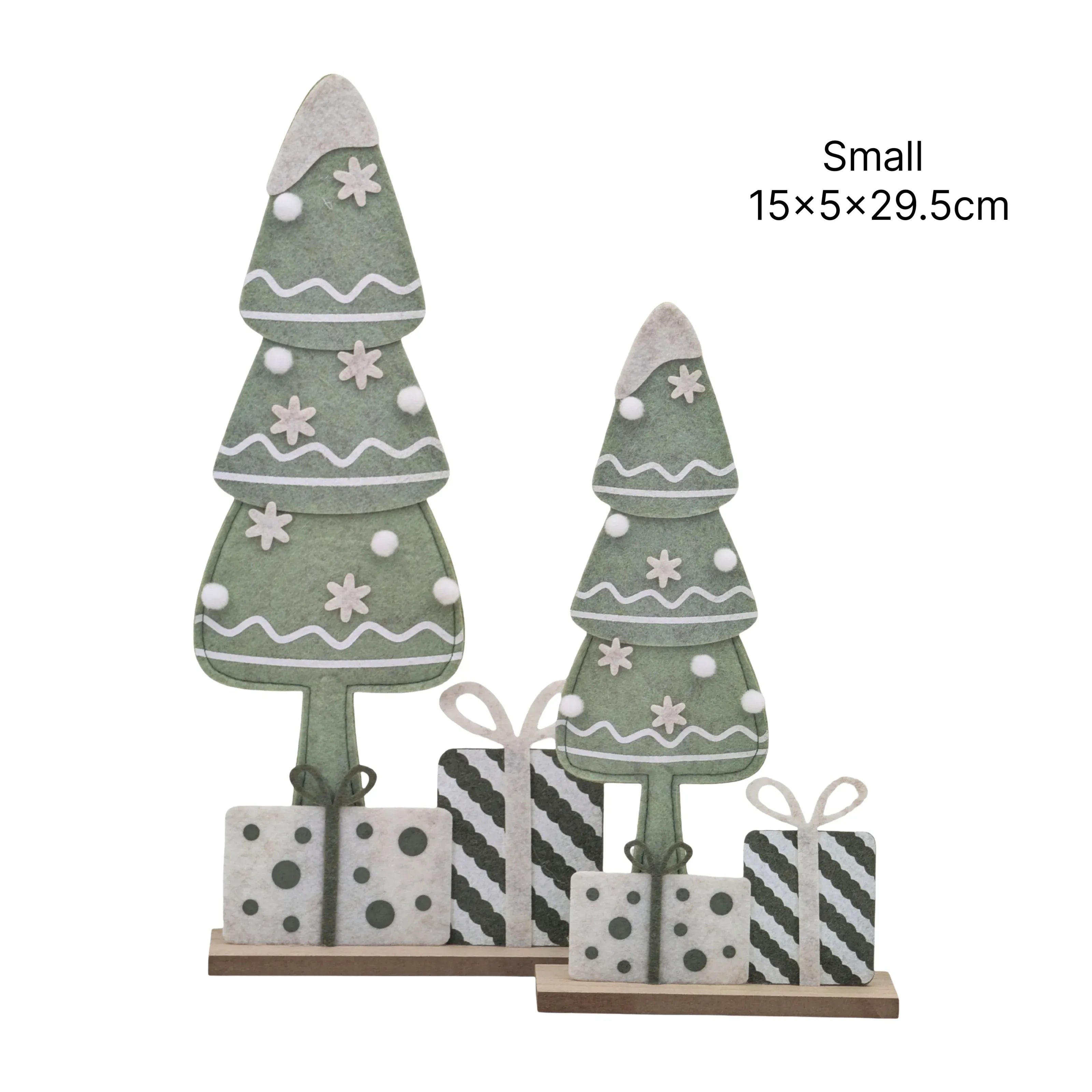 Bulk 12 Xmas Felt Tree Sml 15x5x29.4cm