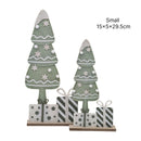 Bulk 12 Xmas Felt Tree Sml 15x5x29.4cm