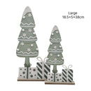 Bulk 12 Xmas Felt Tree Lrg 18.5x5x38cm