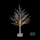 Bulk 4 Xmas Winter Berry Light Up Tree 60cm 60led