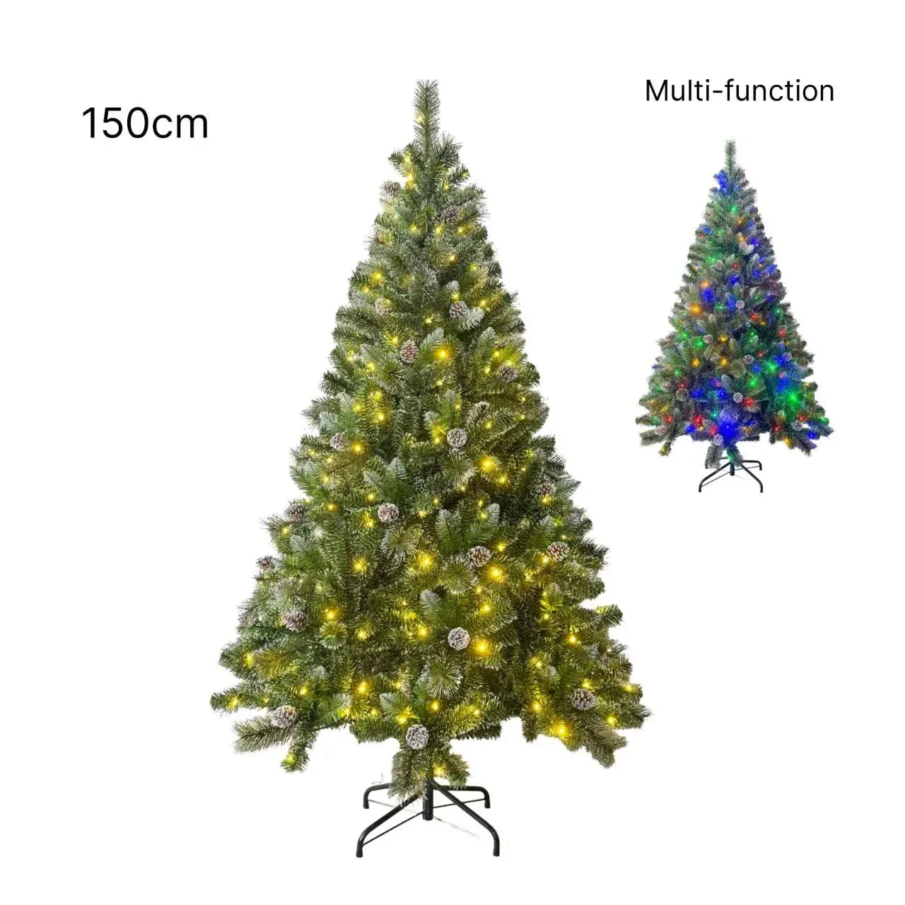 Xmas Led Frost Tree 150cm 450led Multi Function