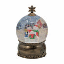 Bulk 3 Xmas Led Snowman Family Snow Globe 12x12x15.5cm