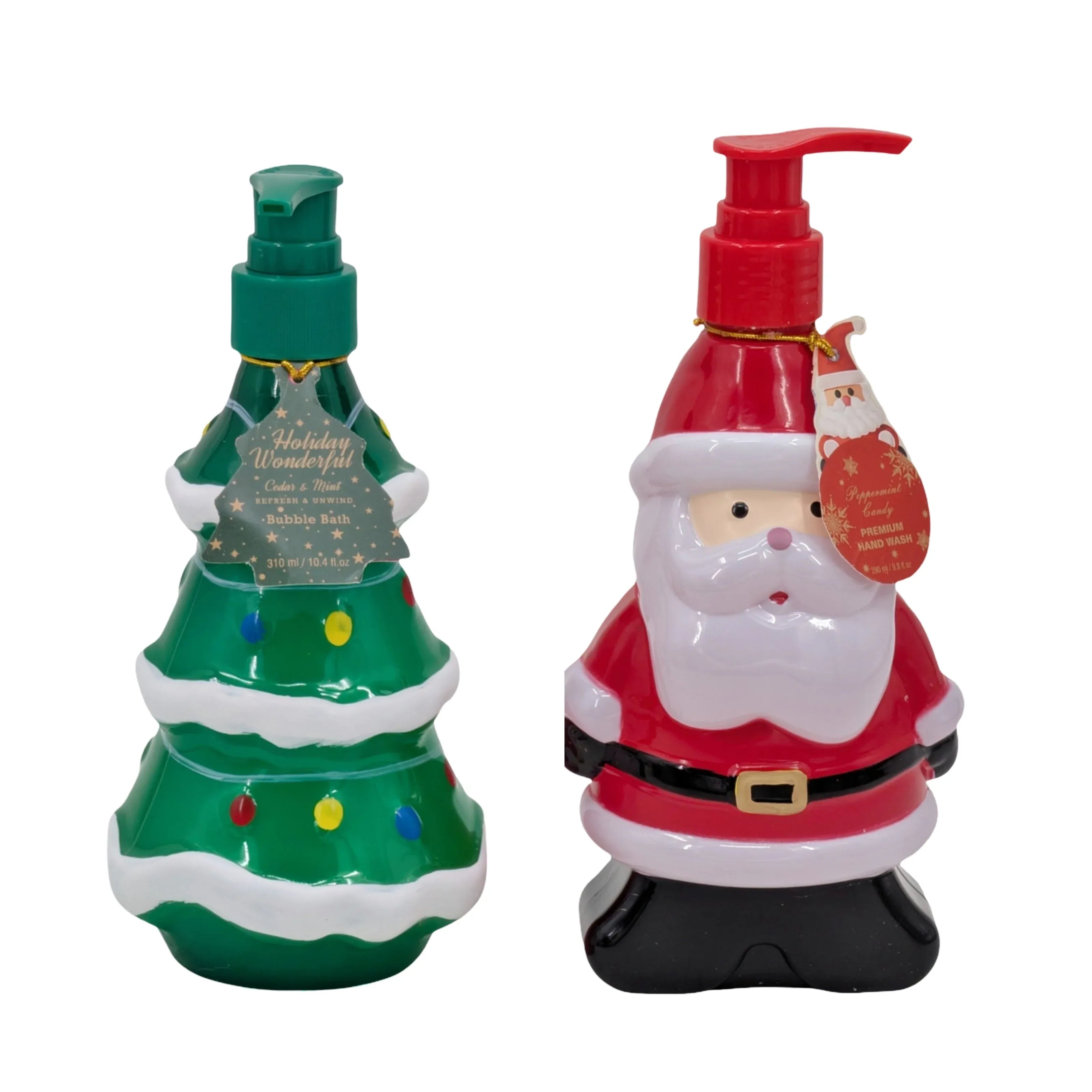 Xmas Character Hand Wash & Bubble Bath 290-320ml 3 Asst