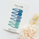 Essential Snap Hair clips - Blue - 6 Pieces