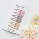 Essential Snap Hair clips - Dusty Pink - 12 Pieces