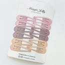 Essential Snap Hair clips - Dusty Pink - 6 Pieces