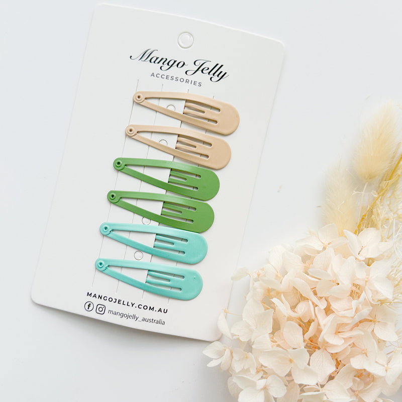 Essential Snap Hair clips - Fresh - 6 Pieces