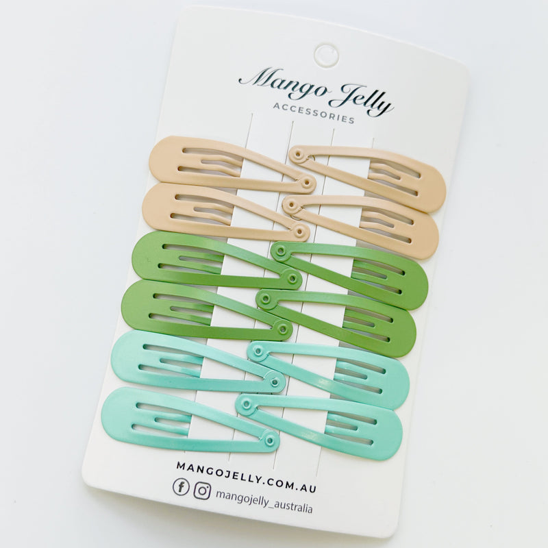 Essential Snap Hair clips - Fresh - 6 Pieces