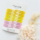 Essential Snap Hair clips - Lemon - 12 Pieces