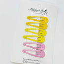 Essential Snap Hair clips - Lemon - 12 Pieces