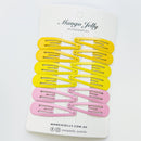 Essential Snap Hair clips - Lemon - 12 Pieces