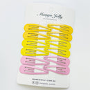 Essential Snap Hair clips - Lemon - 6 Pieces