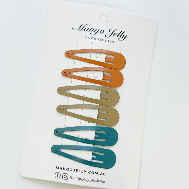 Essential Snap Hair clips - Natural - 12 Pieces