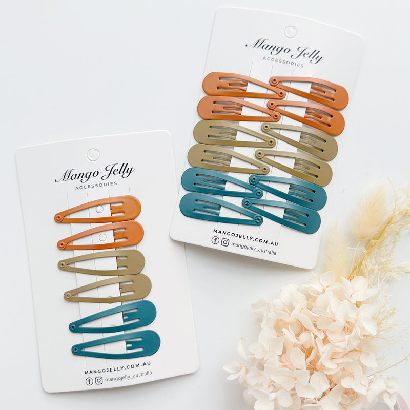 Essential Snap Hair clips - Natural - 6 Pieces