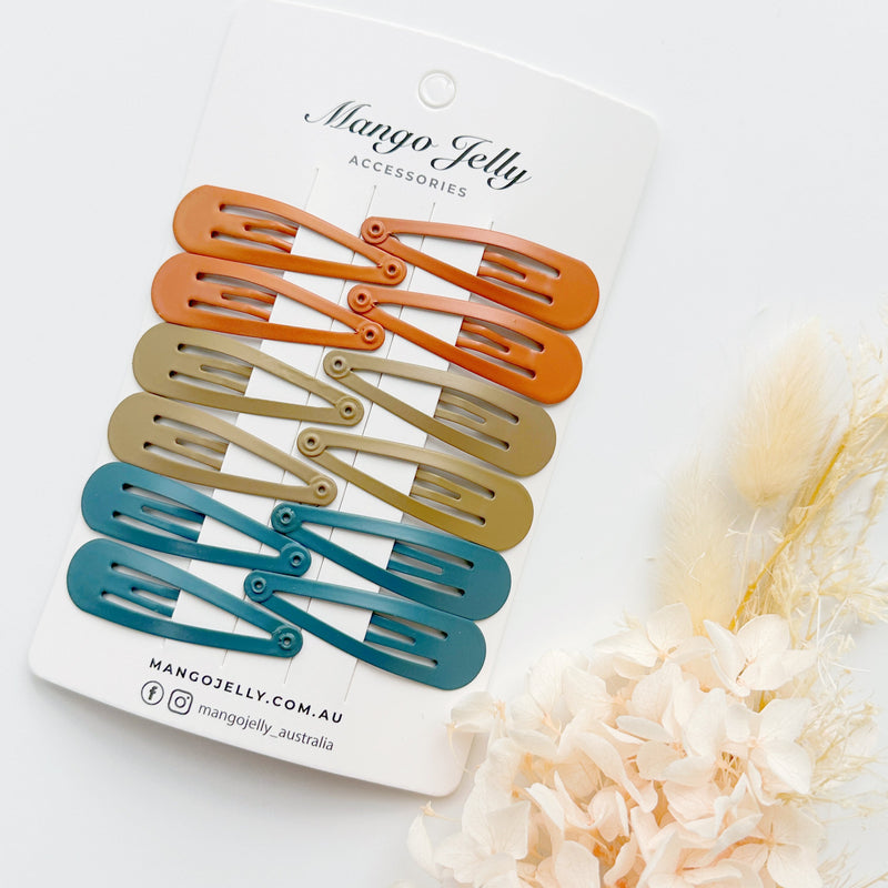 Essential Snap Hair clips - Natural - 6 Pieces