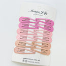 Essential Snap Hair clips - Pink - 12 Pieces