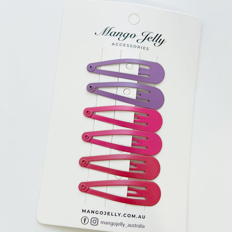 Essential Snap Hair clips - Rosie - 6 Pieces