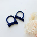 Handmade Simple Bow metal free hair ties - Violet - 3 Pairs Violet colour
