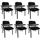 NNECN Lecture Chairs with Tablet Arm - Black, Set of 6