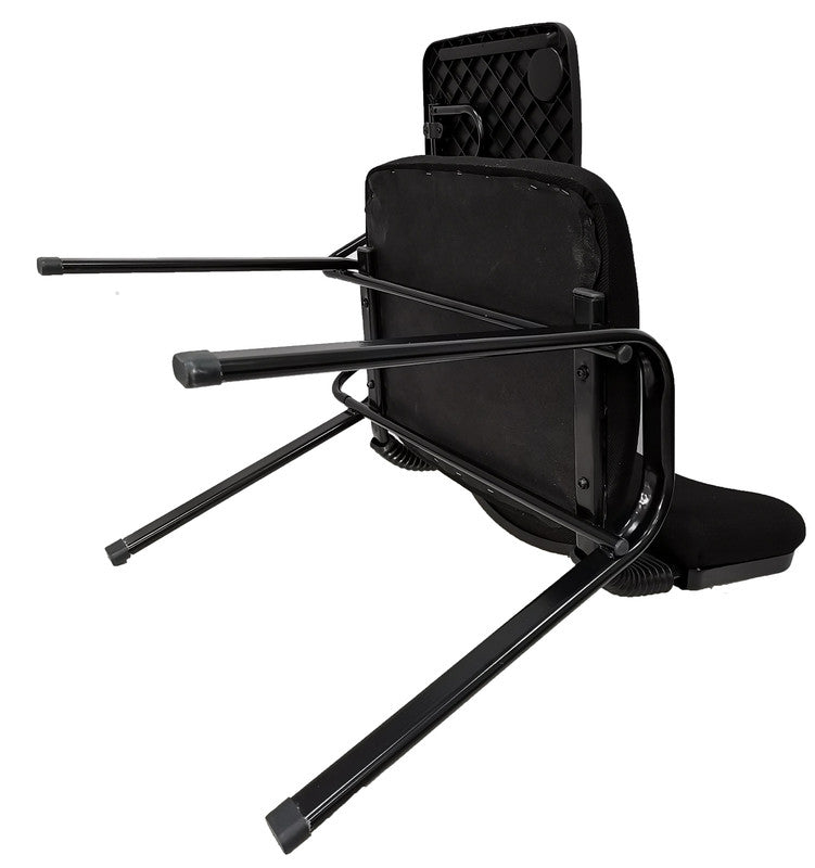 NNECN Lecture Chairs with Tablet Arm - Black, Set of 6