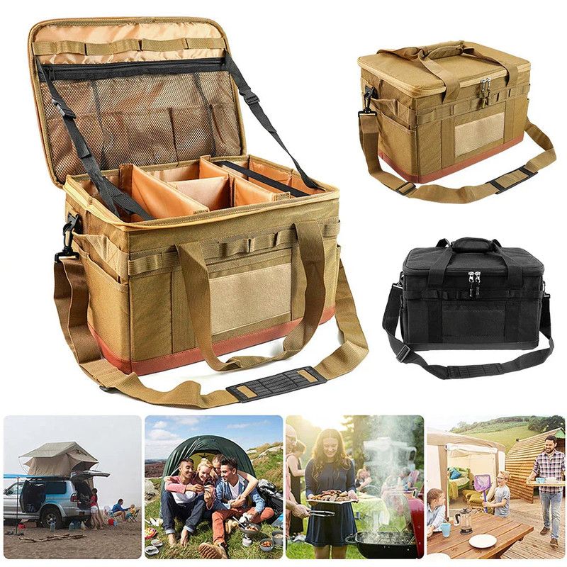 30L Camping Organizer Storage Bag Khaki