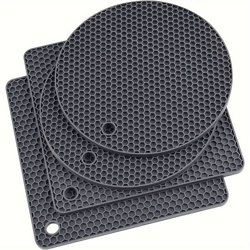 Silicone Trivets Set Heat-Resistant & Non-Slip (4PCS)