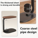 C-Shaped Side Table with Metal Frame