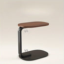 C-Shaped Side Table with Metal Frame