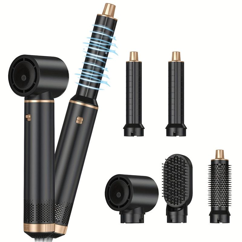 5-in-1 Hair Styler Hot Air Brush with 60000RPM