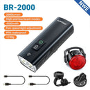 Rechargeable LED Bike Light Set Black