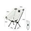 2pcs Outdoor Moon Chairs White