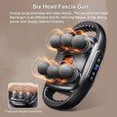 6-Head Fascia Massage Gun Tissue Muscle  Black