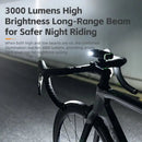 3000 Lumen Rechargeable Bike Light Black
