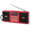 Portable FM Radio Bluetooth Speaker Red
