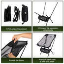2pcs Outdoor Folding Moon Chairs Black