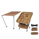 Sunshade Awning Folding Chair Set Khaki