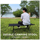Folding Double Camping Stool Black