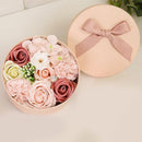 Non-Withered Soap Flower Small Round Box Decoration Set