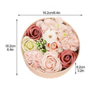 Non-Withered Soap Flower Small Round Box Decoration Set