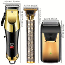 3pcs Men's Electric Hair Clippers Kit
