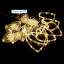 Waterproof Heart-Shaped LED Curtain String Lights