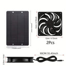 Solar-Powered Electric Ventilator - 10W/12V Dual Fan Pack