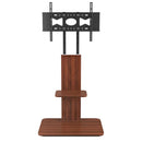 32"-65" Tv Floor Stand Adjustable Corner Tv Mount Bracket With Sturdy Wood Base