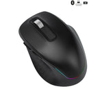 Ergonomic 2.4G Wireless & Bluetooth Dual Mode RGB Backlit Mouse with Type-C Charging - Silent Click for Laptop PC