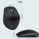Ergonomic 2.4G Wireless & Bluetooth Dual Mode RGB Backlit Mouse with Type-C Charging - Silent Click for Laptop PC