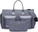 Grey 45L Garment Duffel Bag - Men's Travel Suit Bag - Carry On Weekender