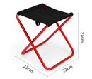 Small Red Ultralight Portable Folding Camping Stool - Compact Aluminum Chair for Hiking, Fishing & Outdoor Events