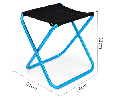 Big Blue Ultralight Portable Folding Camping Stool - Compact Aluminum Chair for Hiking, Fishing & Outdoor Events