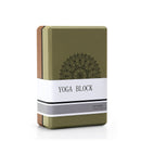 Olive Green/Brown High-Density EVA Foam Yoga Block for Support & Stability - Lightweight Non-Slip Brick for Yoga, Pilates & Stretching
