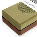 Olive Green/Brown High-Density EVA Foam Yoga Block for Support & Stability - Lightweight Non-Slip Brick for Yoga, Pilates & Stretching